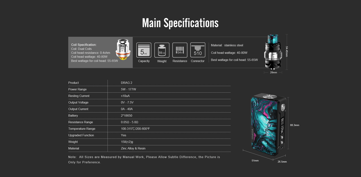 VOOPOO Drag 2 Vape Kit – Vapour Vape