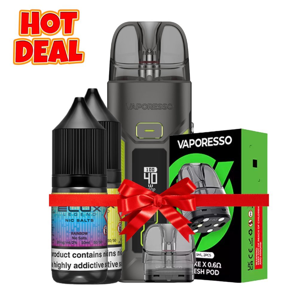 Vaporesso Luxe X Pro Kit + Pods + 10 x Free Nic Salt 10ml Vapour Vape Vaporesso Luxe X Pro Kit + Pods + 10 x Free Nic Salt 10ml Vapour Vape