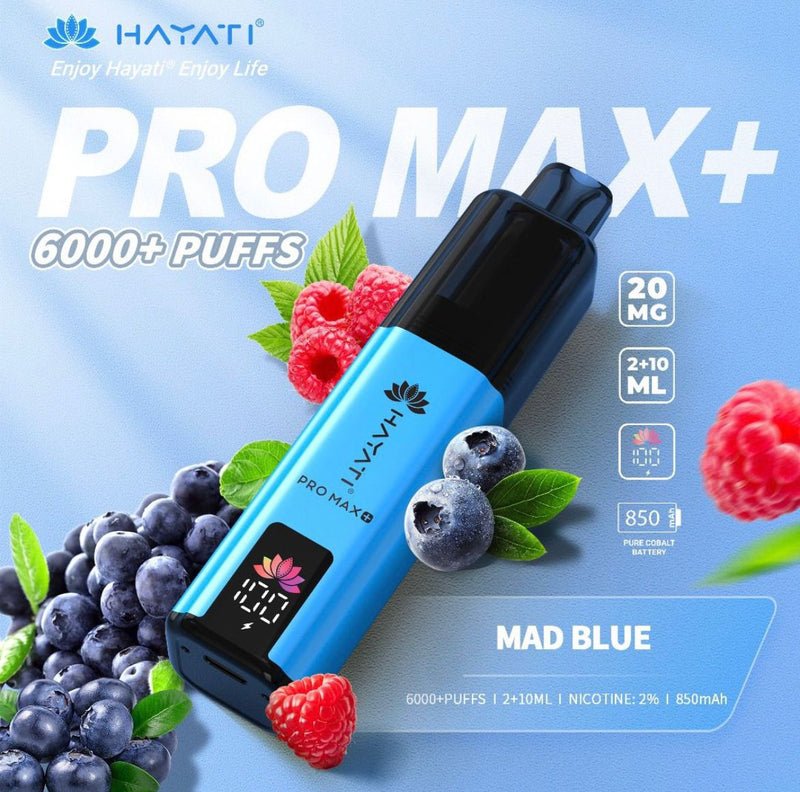 Hayati Pro Max+ 6000 Puffs Vape Starter Kit | Prefilled Pod Kit ...