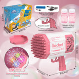 Bazooka 69 Holes Bubble Machine Guns Toys for Kids Bubble Blower - Pink - Vapour VapeVapour Vape