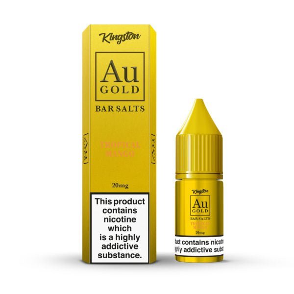 Kingston Au Gold Bar Salts 10ml E-liquids - Box of 10 Vapour Vape Kingston Au Gold Bar Salts 10ml E-liquids - Box of 10 Vapour Vape