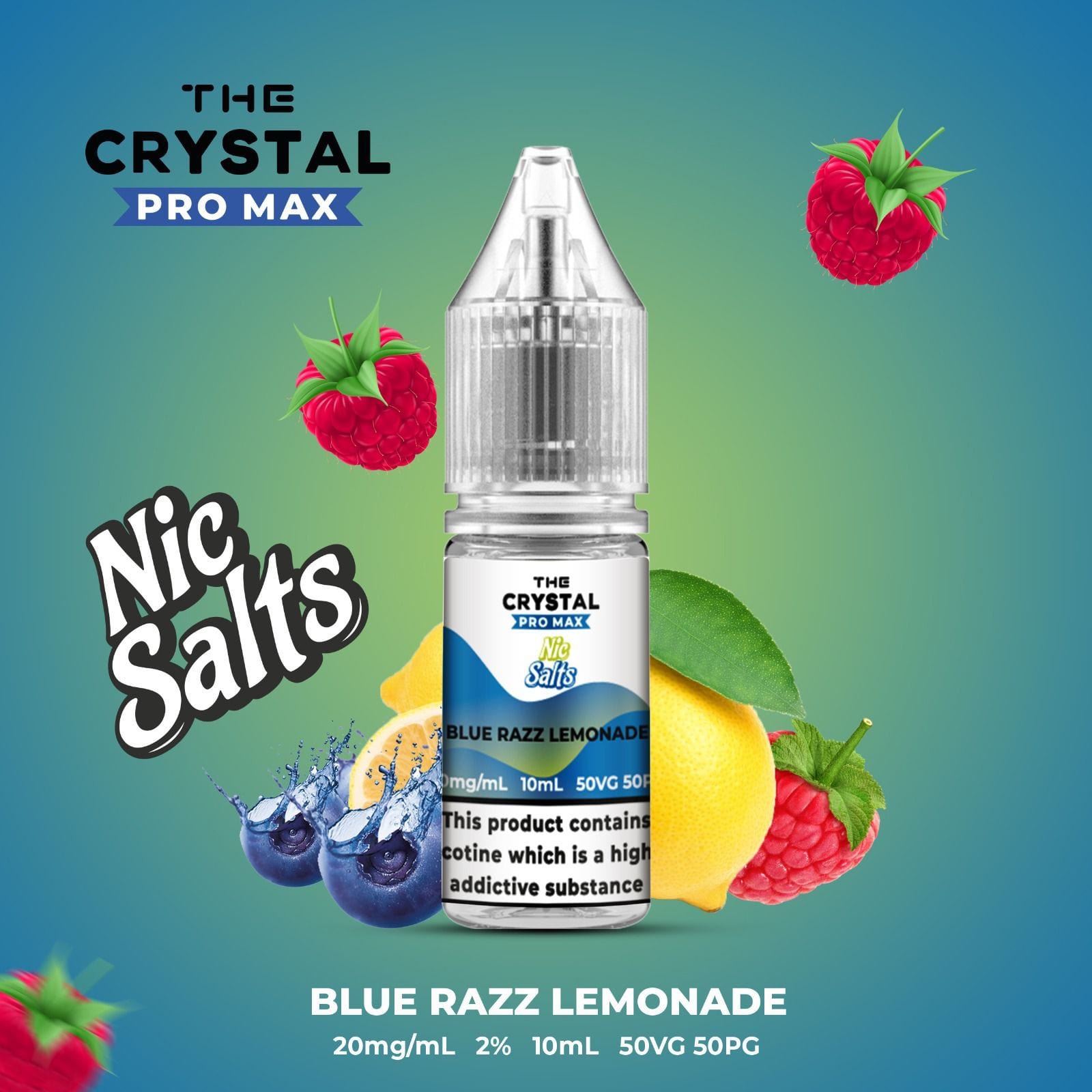 The Crystal Pro Max Vape Nic Salts 10ml E-Liquids Box of 10 Vapour Vape The Crystal Pro Max Vape Nic Salts 10ml E-Liquids Box of 10 Vapour Vape