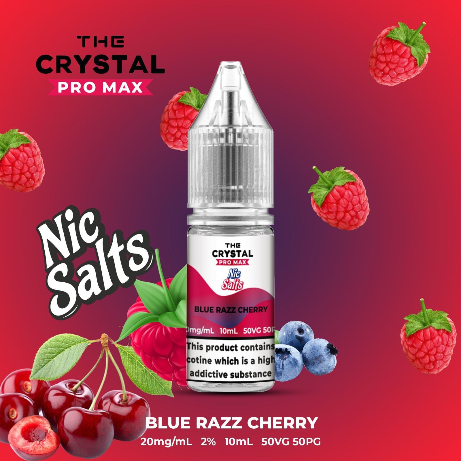 The Crystal Pro Max Vape Nic Salts 10ml E-Liquids Box of 10 Vapour Vape The Crystal Pro Max Vape Nic Salts 10ml E-Liquids Box of 10 Vapour Vape