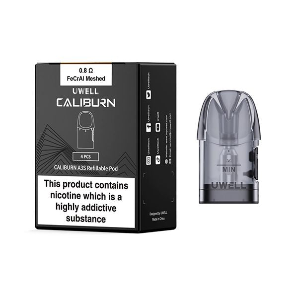 Uwell Caliburn A3S Replacement Pods - 4pack - Vapour VapeUwell